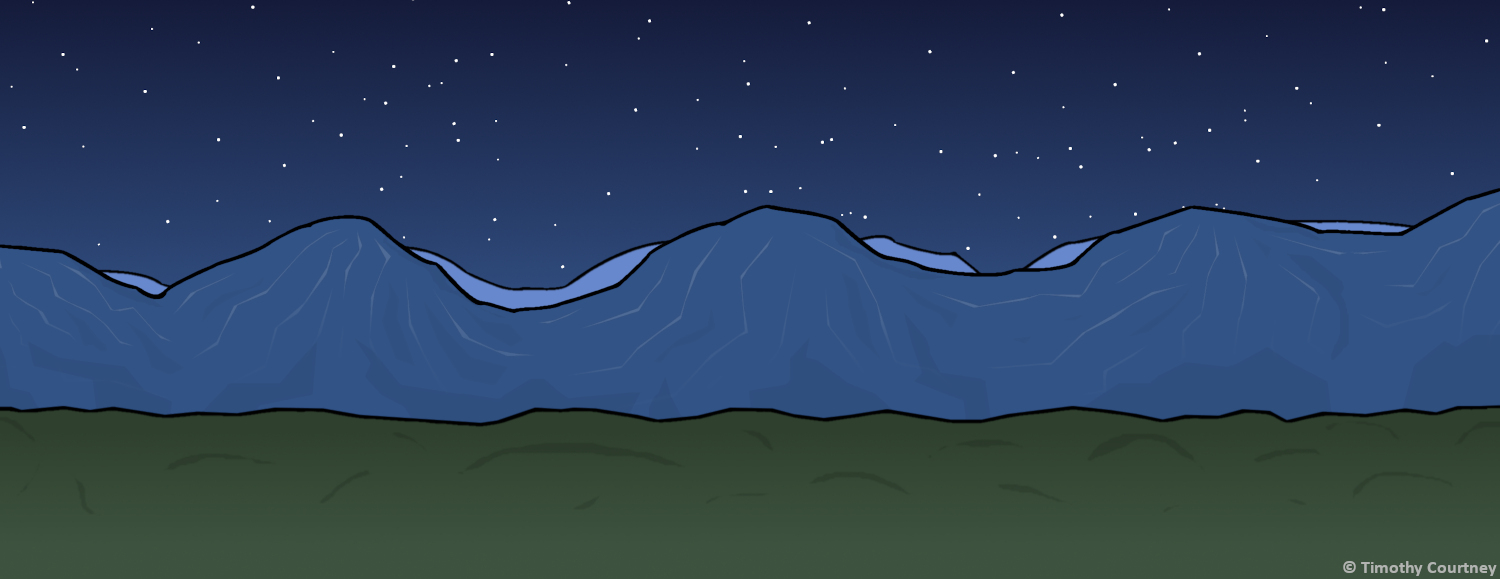 Starry Night Over The Mountains