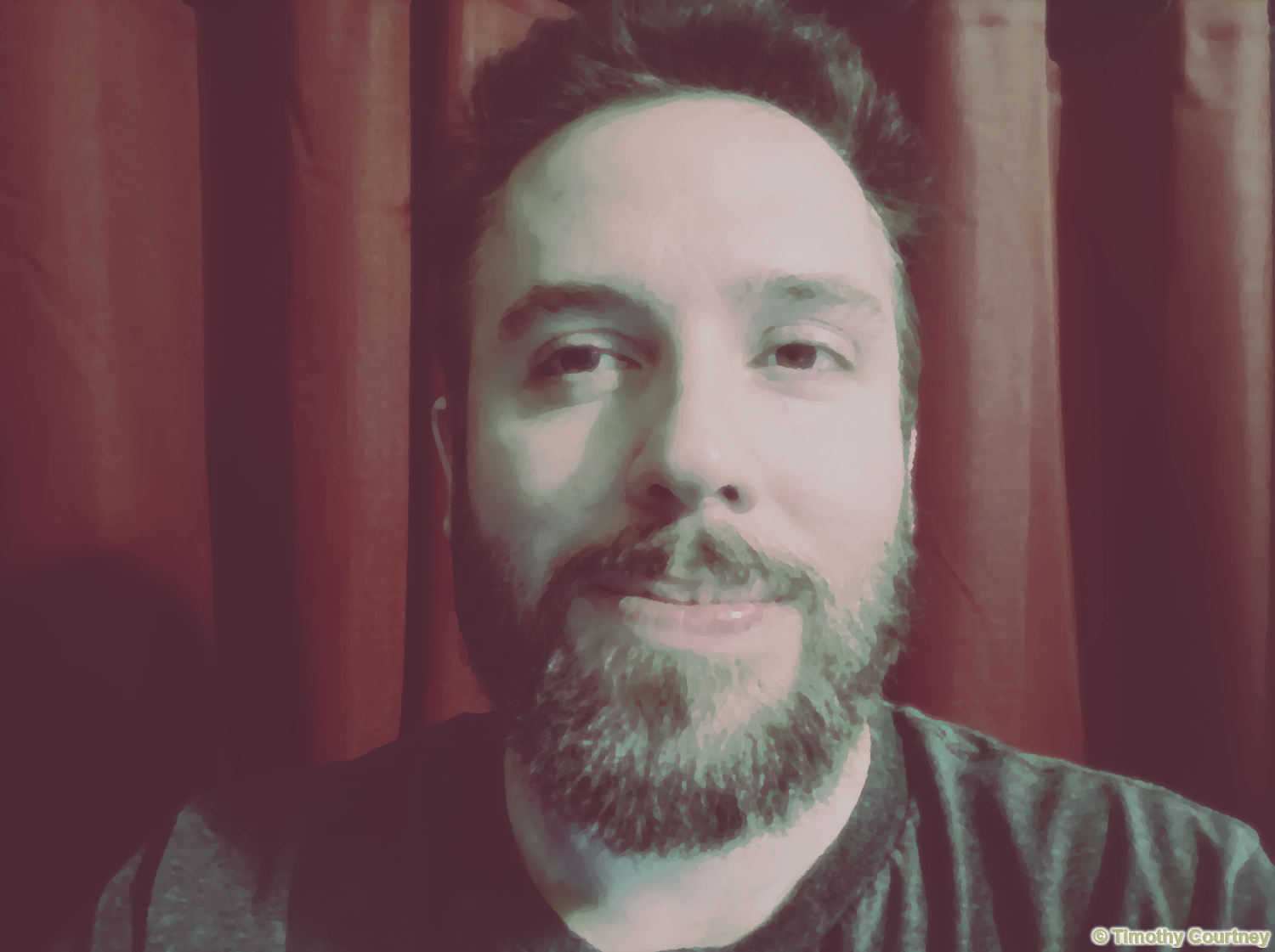 Close up portrait of artist Timothy Courtney