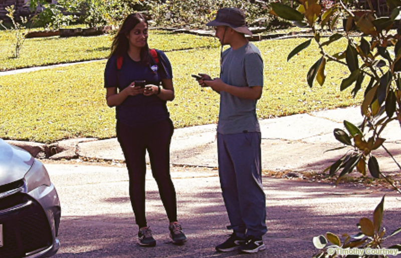 Dr Neeraja Chinchalkar from NASA and Rice University Professor Bidong Zhangall Arrive to Houston Meteorite Crash Site