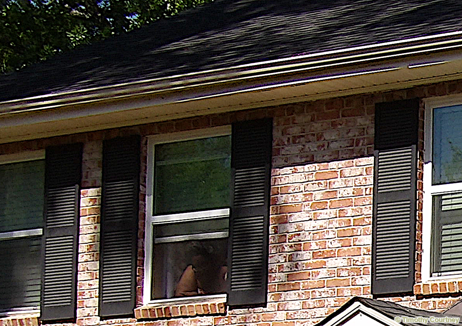 Houston Meteorite Fall Survivor Sherrie James Opens Her Bedroom Window to Talk To Crash Responders