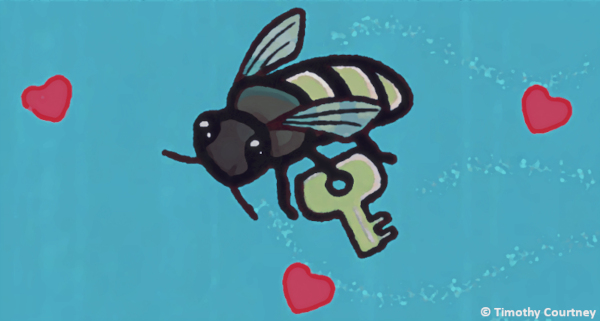 Bee with a Key Game Art